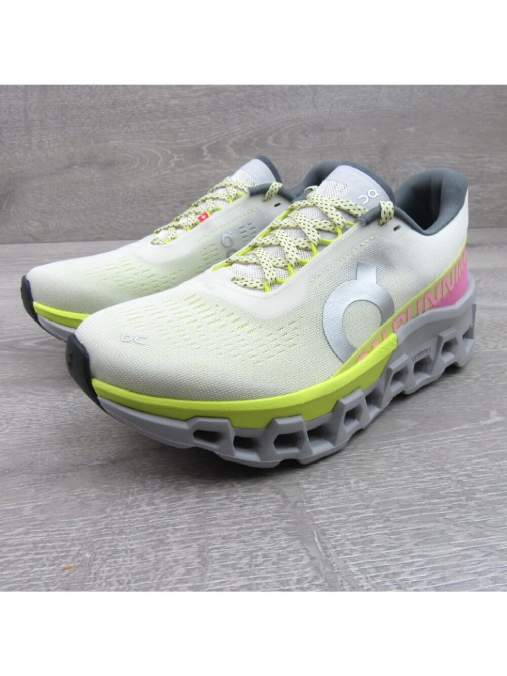ON Cloudmonster 2 Running Shoes Womens Size 8 Ivory Lime NEW - Picture 4 of 15